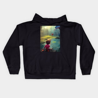 Daydreaming by the Pond Kids Hoodie